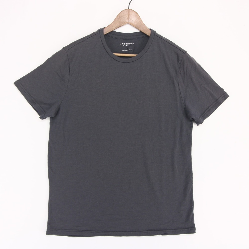 Unbound Merino Men's Short Sleeve Crew Tee - Charcoal